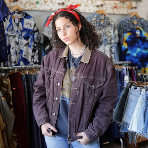 Levis Brown Cordura 90s Jacket - Seekers Vintage - vintage clothing store on Tel Aviv